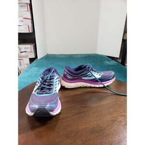 Brooks Glycerin 15 Shoes Size 6 Women Pink Blue Running Sneakers Gym 1202471B465
